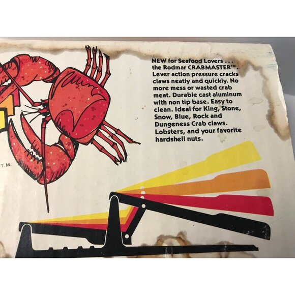 The Rodmar CRABMASTER Professional Crab And Lobster Cracker Vintage 1970's - Picture 4 of 10